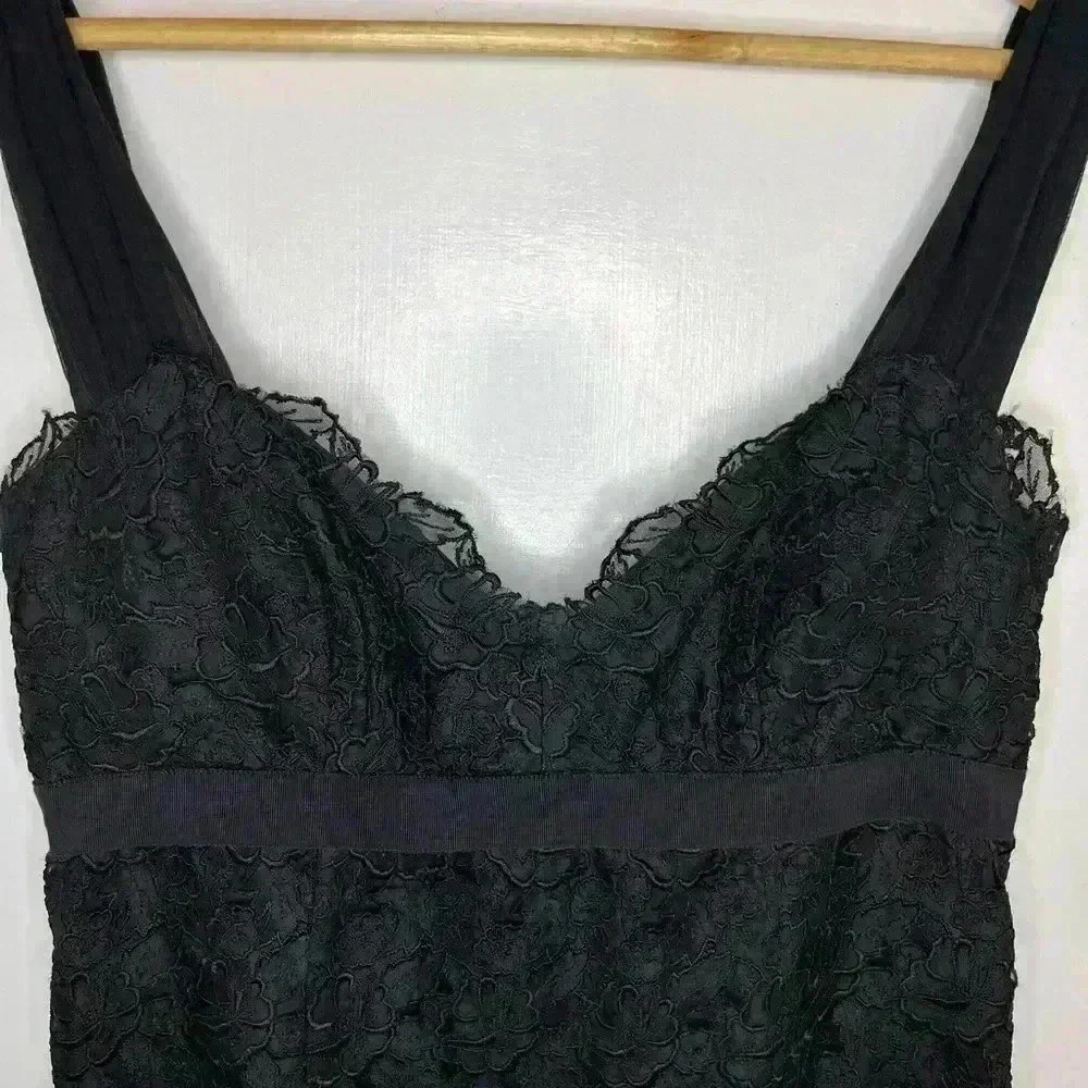Women’s Silk, Lacey Nicole Miller Black Dress Size 8 - Picture 3 of 16